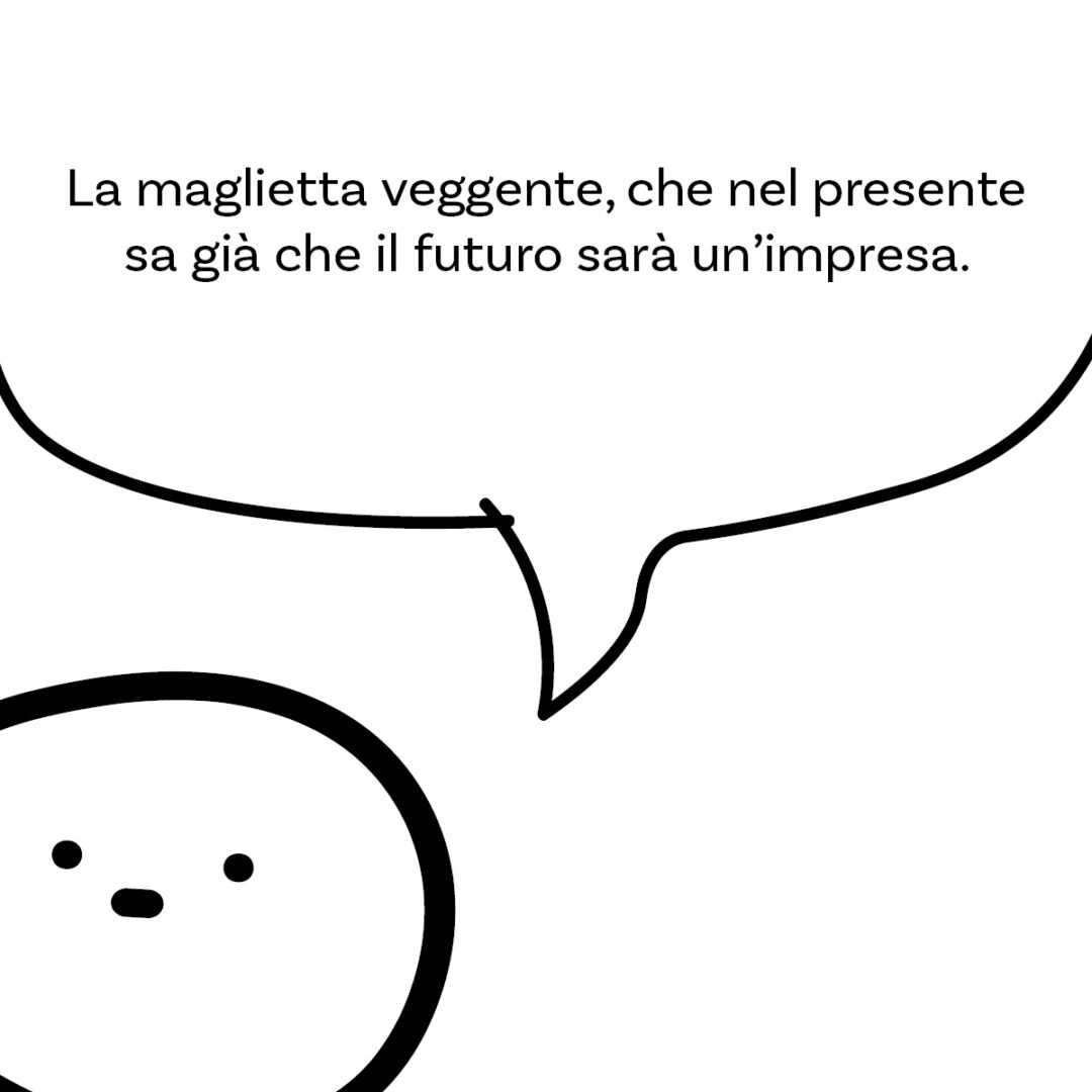 'Sembrava più facile' della linea #LavorareStanca. La maglietta veggente di Magliediniente, che nel presente sa già che il futuro sarà un'impresa.